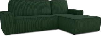 Sofnet Ecksofa Totti L, mit Schlaffunktion und Bettkasten, L-Form Couch, Cord Stoff, Schlafsofa mit Wellenfeder