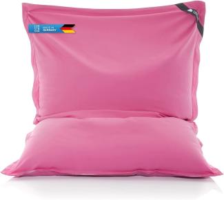 LAZY BAG Original Sitzsack XXL 400L Riesensitzsack aus Baumwolle 180x140cm (Pink-Rosa)