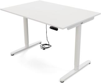 Yaasa Desk Essential Elektrisch höhenverstellbarer Schreibtisch, 160 x 80 cm, Weiß