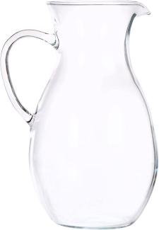 Glas Wasserkaraffe mit Henkel: gießt ohne zu tropfen Glas-Karaffe 1,0 L