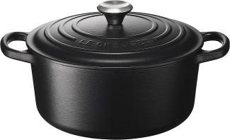 Le Creuset Signature Bräter rund 22 cm Schwarz - 20 bis 24 cm - Schwarz