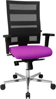 Topstar Sitness X-Pander Plus, ergonomischer Bürostuhl, Schreibtischstuhl, inkl. Multifunktions-Armlehnen, Body-Balance Tec-Gelenk, Stoff, lila / schwarz