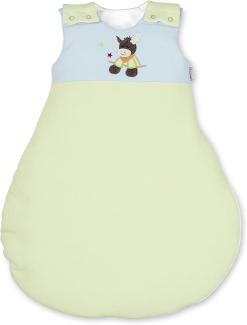 Sterntaler Schlafsack für Babys, Reißverschluss und Knöpfe, Größe: 62/68, Emmi, Grün/Blau