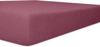 Kneer Vario-Stretch Spannbetttuch für Matratzen bis 30 cm Höhe Qualität 22 Farbe brombeer 200x220-220x220 cm