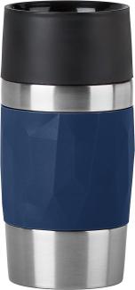 EMSA 'Travel Mug Compact' Thermobecher, Edelstahl, dunkelblau, 300 ml