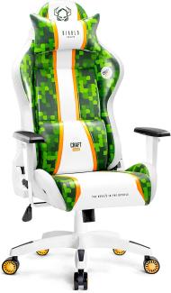 Diablo X-One 2. 0 Gaming Stuhl für Kinder Gamer Chair Bürostuhl Schreibtischstuhl Verstellbare Armlehnen Ergonomisches Design Nacken/-Lendenkissen Wippfunktion Craft Kids (S)