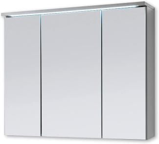 Spiegelschrank TWO Badezimmerspiegel Spiegel Titan grau LED 80x68 cm