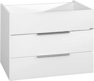 Fackelmann KARA Waschbeckenunterschrank 80 cm, Weiß, 2 Schubladen