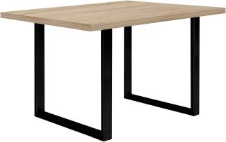 FORTE TABLES Tisch nicht ausziehbar, Holzwerkstoff, Sonoma Eiche, 140 x 74. 7 x 90 cm