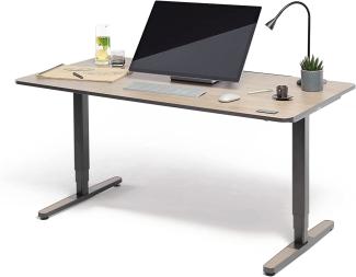 Yaasa Desk Pro II Elektrisch Höhenverstellbarer Schreibtisch, 160 x 80 cm, Eiche, mit Speicherfunktion und Kollisionssensor