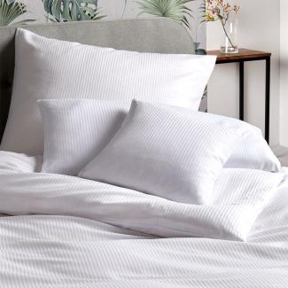 Traumschlaf Kissenbezug Hotelbettwäsche, koch und chlorfest, Baumwolle weiß, 40 x 80 cm
