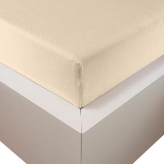 Traumschloss Premium Plus Edel-Jersey Spannbettlaken creme 180-200x200-220