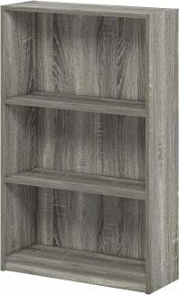 Furinno JAYA Einfaches Bücherregal, Französisches Eichengrau, 24. 13 x 62. 23 x 102. 36 cm