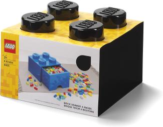Lego 'Storage Brick 4' Aufbewahrungsbox schwarz mit 1 Schublade
