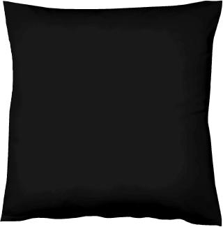 Fleuresse Interlock-Jersey-Kissenbezug uni colours schwarz 941 40/40