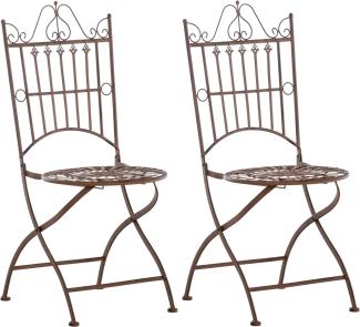 2er Set Stühle Sadao (Farbe: antik braun)