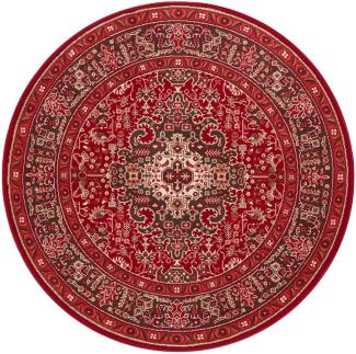 Orientalischer Kurzflor Teppich Skazar Isfahan - Oriental rot - 160 cm Durchmesser