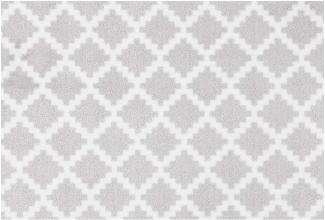 Kurzflor Fußmatte Elegance Grau Weiß - 50x150x0,7cm