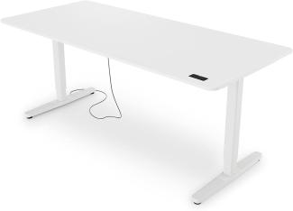 Yaasa Desk Pro II Elektrisch Höhenverstellbarer Schreibtisch, 180 x 80 cm, Off-White, mit Speicherfunktion und Kollisionssensor