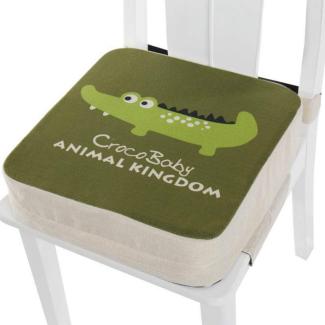 Kinder Sitzkissen Sitzerhöhung Stuhl, Enhome Baby Zerlegbar Tragbar Sitzkissen Cartoon Quadratische Kleinkinder Esszimmerstuhl ErhöHen Pad Esszimmer Boostersitze (Krokodil,40x40x10cm)