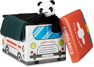 Relaxdays 'Krankenwagen' Faltbare Spielzeugkiste