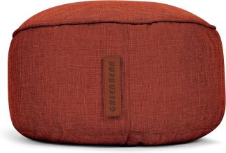 Green Bean© Sitzsack-Hocker "Home Linen" 45x25cm mit EPS-Perlen Füllung - Sitz-pouf für Sitzsäcke - Fußablage Sitzkissen Sitzhocker Rot
