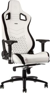 noblechairs Epic Gaming Stuhl - Bürostuhl - Schreibtischstuhl - PU-Kunstleder - Inklusive Kissen - Weiß/Schwarz