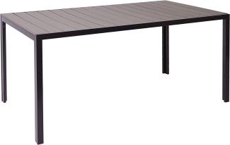 Gartentisch HWC-F90, Tisch Bistrotisch, WPC-Tischplatte 160x90cm ~ grau