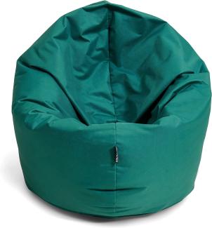 BubiBag Sitzsack für Erwachsene -Indoor Outdoor XL Sitzsäcke, Sitzkissen oder als Gaming Sitzsack, geliefert mit Füllung (125 cm Durchmesser, Petrol)
