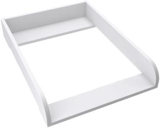 REGALIK Wickelaufsatz für Kullen IKEA 72cm x 50cm - Abnehmbar Wickeltischaufsatz für Kommode in Weiß - Abgeschlossen mit ABS Material 2mm mit Abgerundeten Frontplatten