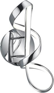 LED Wandleuchte PERUGIA Metall Chrom/Weiß 3 Stufen Dimmer - Höhe 40cm