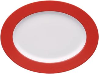 Thomas Sunny Day Platte, Servierplatte, Beilagenplatte, Porzellan, New Red / Rot, Spülmaschinenfest, 33 cm, 12733