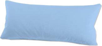 Schlafgut Kissenbezug Basic Jersey Baumwolle | Kissenbezug einzeln 40x80 cm | ice