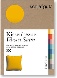 Kissenbezug Woven Satin aus Mako-Baumwolle, langlebig, pflegeleicht, dicht gewebt, Schlafgut (1 Stück), Kissenhülle mit Reißverschluss, passender Bettbezug erhältlich