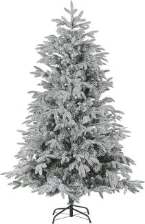 Künstlicher Weihnachtsbaum schneebedeckt 210 cm weiß BASSIE