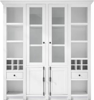 Buffetschrank Hooge in Pinie weiß Vitrine 194 x 207 cm