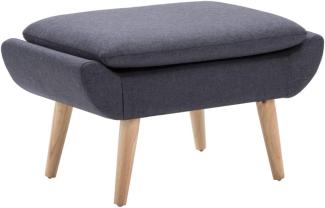 Hocker Stoffbezug 73 x 43 x 42 cm Dunkelgrau