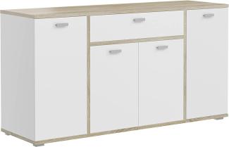 Sideboard Cosmo in weiß und Sonoma Eiche 158 x 84 cm