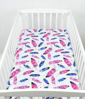 BABYLUX Spannbetttuch 60 x 120 cm Baby SPANNBETTLAKEN Baumwolle Kinderbett 99. Feder