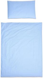2-teiliges Baby Kinder Bettbezug 150 x 120 cm mit Kopfkissenbezug - Blau
