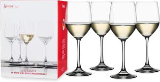 Spiegelau Vino Grande Weißweinkelch, 4er Set, Weißweinglas, Weinglas, Kristallglas, 340 ml, 4510272