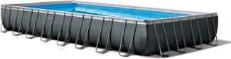Intex 'Frame Pool Set Ultra Quadra XTR', 975 x 488 x 132 cm, mit Salzwassersystem, grau