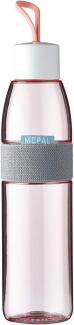 Mepal – Trinkflasche Ellipse Nordic Pink – 700 ml Inhalt – auch für kohlensäurehaltige Getränke – bruchfestes Material - auslaufsicher - Spülmaschinengeeignet