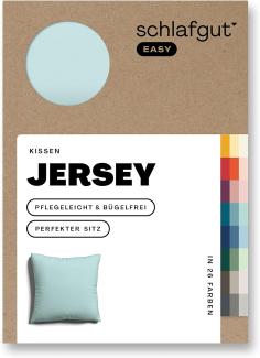 Schlafgut Kissenbezug EASY Jersey | Kissenbezug einzeln 40x40 cm | petrol-light
