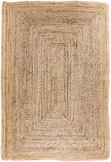 Trendiger Teppich MUMBAY aus geflochtener Jute 135x65 cm