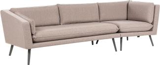 Gartensofa Rechtsseitig Polyester Beige LORETELLO