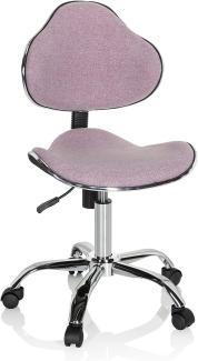 hjh OFFICE Kinder Schreibtischstuhl KIDDY GTI-3 Stoff Rosa Kinderbürostuhl Drehstuhl ergonomisch, mitwachsend, 634131