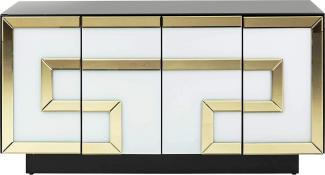 Sideboard Elite, exclusives Sideboard, Sideboard gold- weiß, Luxus Sideboard, edeles Sideboard, (H/B/T) 70x140x45cm