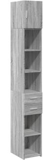 Hochschrank Schmal Grau Sonoma 30x42,5x225 cm Holzwerkstoff 3281271