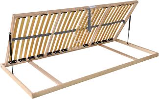 MaDeRa 7-Zonen-Lattenrost für Bettkastenfunktion, 28 Federleisten, Birkenschichtholz : 100 x 220 cm Öffnung nach Links